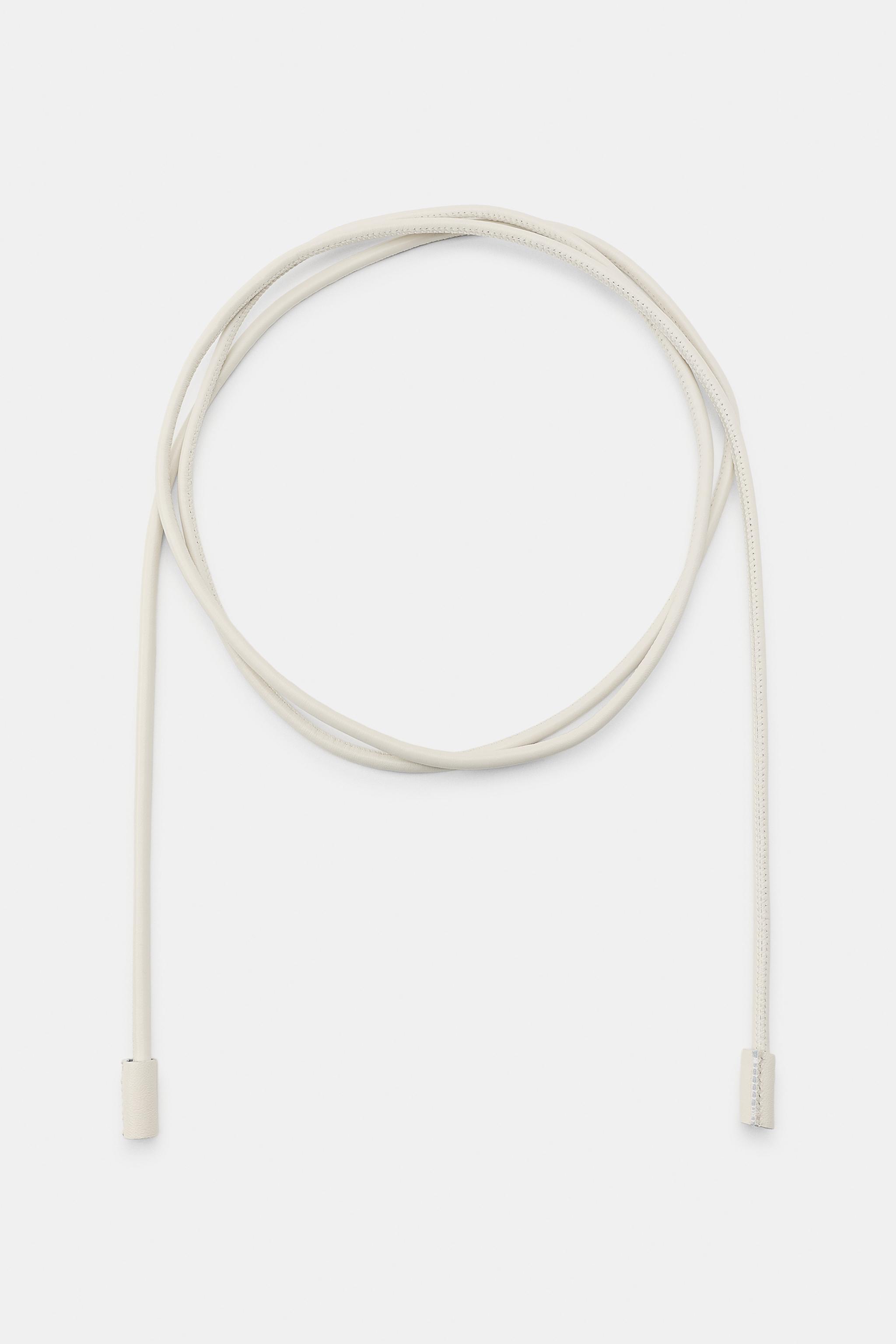 100% LEATHER CORD BELT