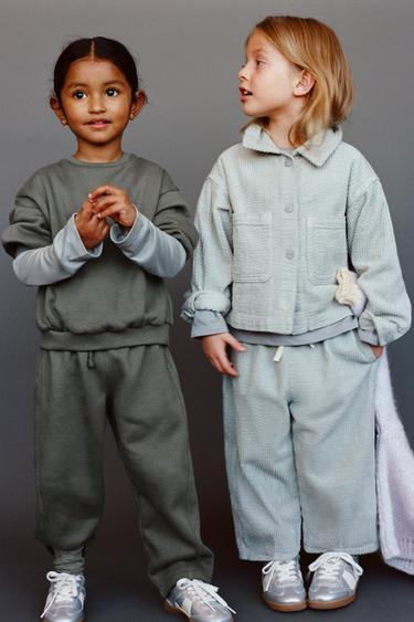 TROUSERS WITH SEAMS AND LABEL - Anthracite grey by Zara