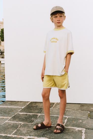 CONJUNTO DE T-SHIRT E BERMUDAS SPORTY - Amarelo da Zara