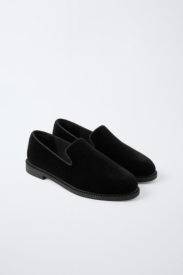 LOAFERS VELVET - Black by Zara - Image 1
