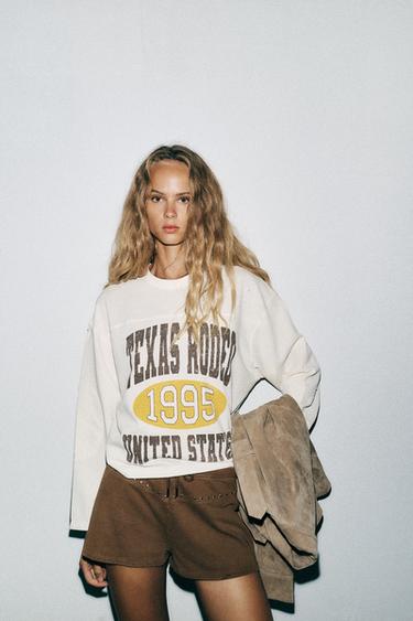 SLOGAN SWEATSHIRT - Ecru by Zara - Image 1