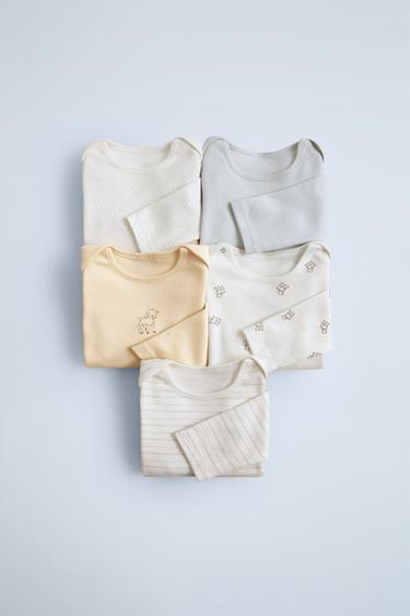 Zaras FEMPACK BODIES CORDERITOS - Naturfärg
