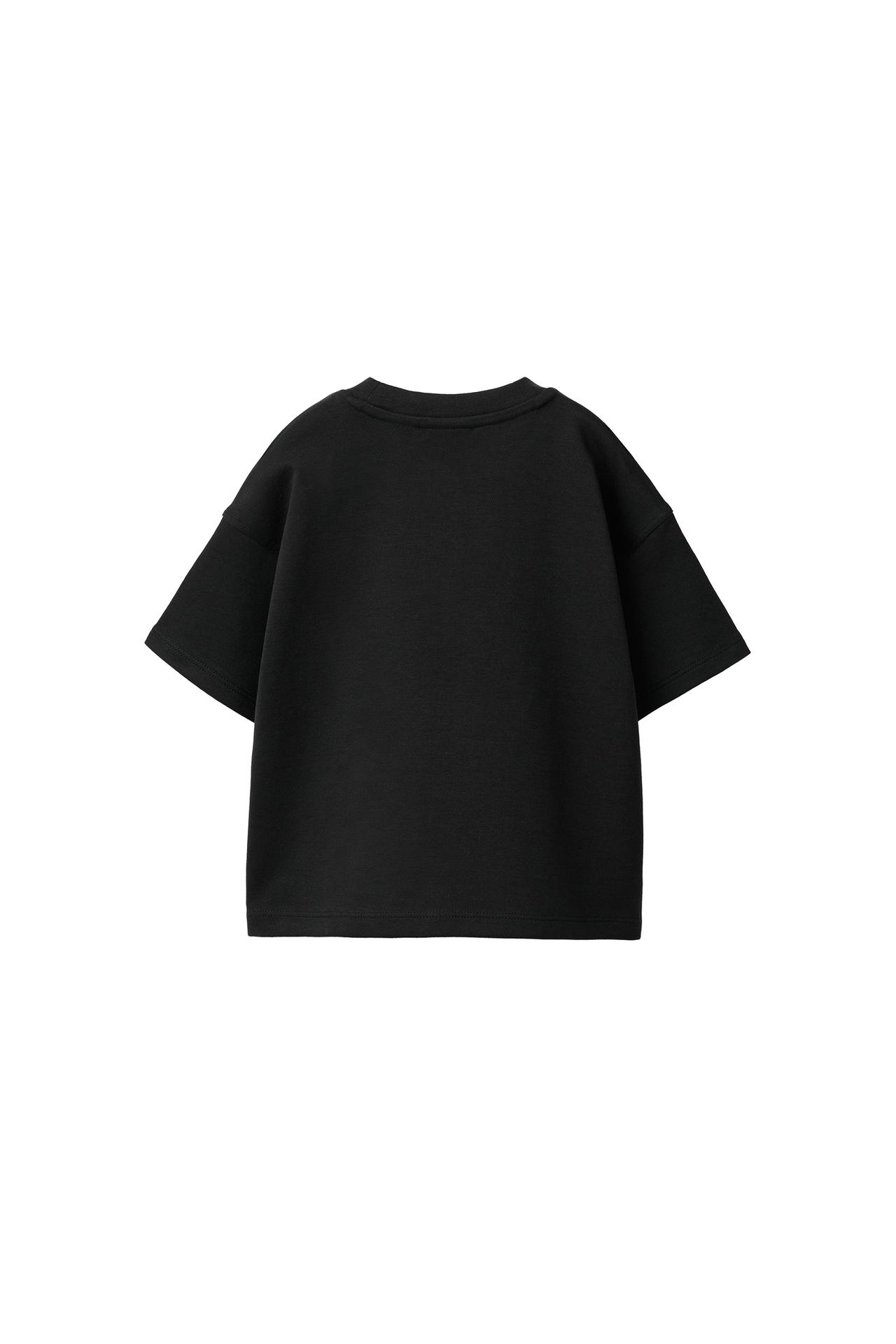 BASIC INTERLOCK T-SHIRT — Black