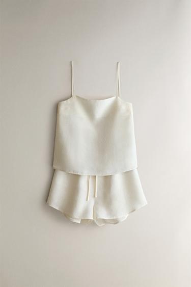 LINEN TOP - Ecru by Zara - Image 3