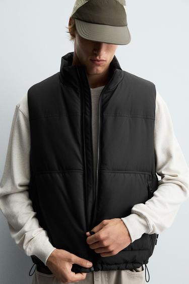 GILET MATELASSÉ EFFET GOMME - Noir de Zara - Image 4