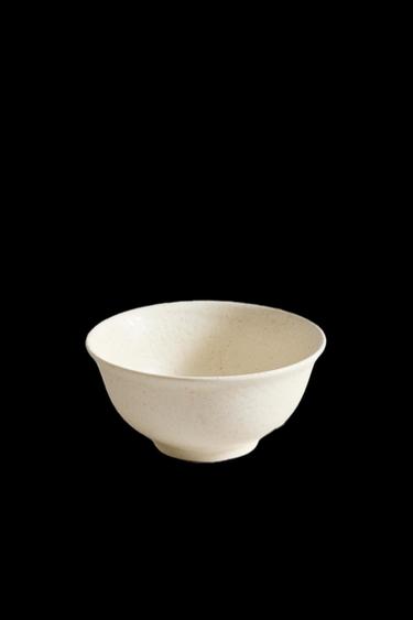 STONEWARE BOWL WITH LEAF - Yellow by Zara - Image 0