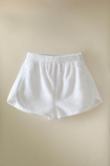 SHORT TISSU ÉPONGE EXTRA DOUX - Blanc de Zara - Image 5