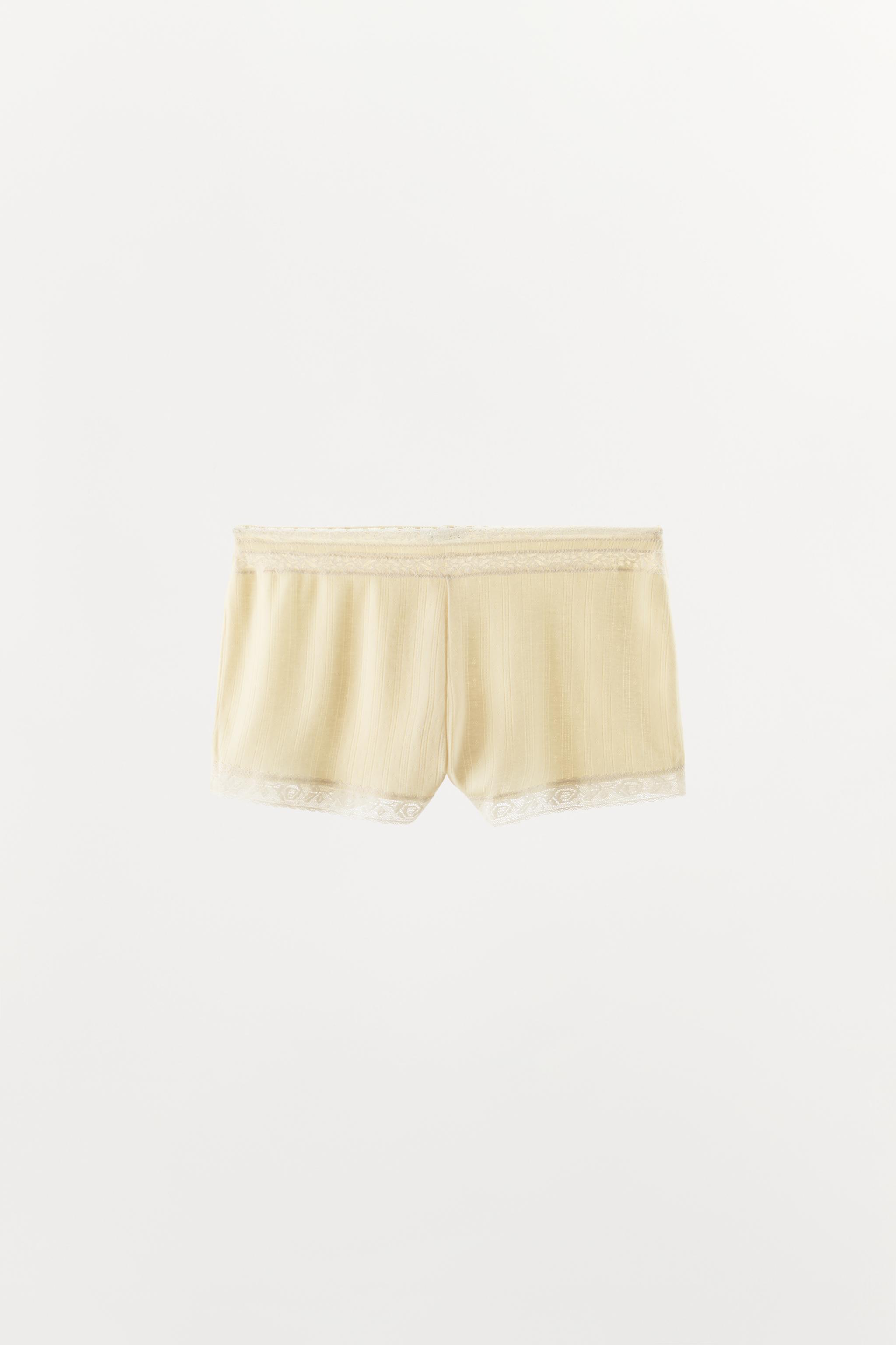Женские шорты Zara POINTELLE LACE SHORTS — фото 4