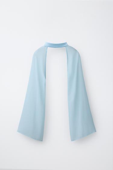 Zara GAUZE ARM WARMERS - Pastel blue - Image 0
