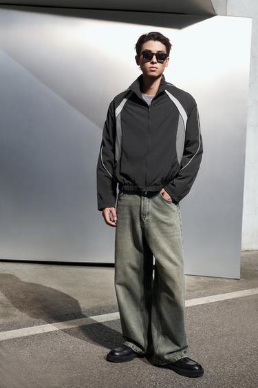 CONTRAST COLOUR BLOCK TECHNICAL JACKET - Grey by Zara - Image 0