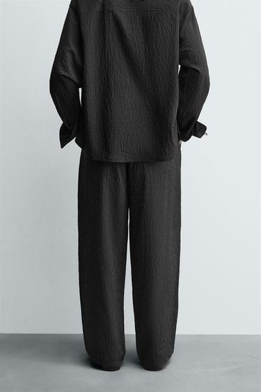 PANTALON FLUIDE RAYURES - Noir de Zara - Image 2