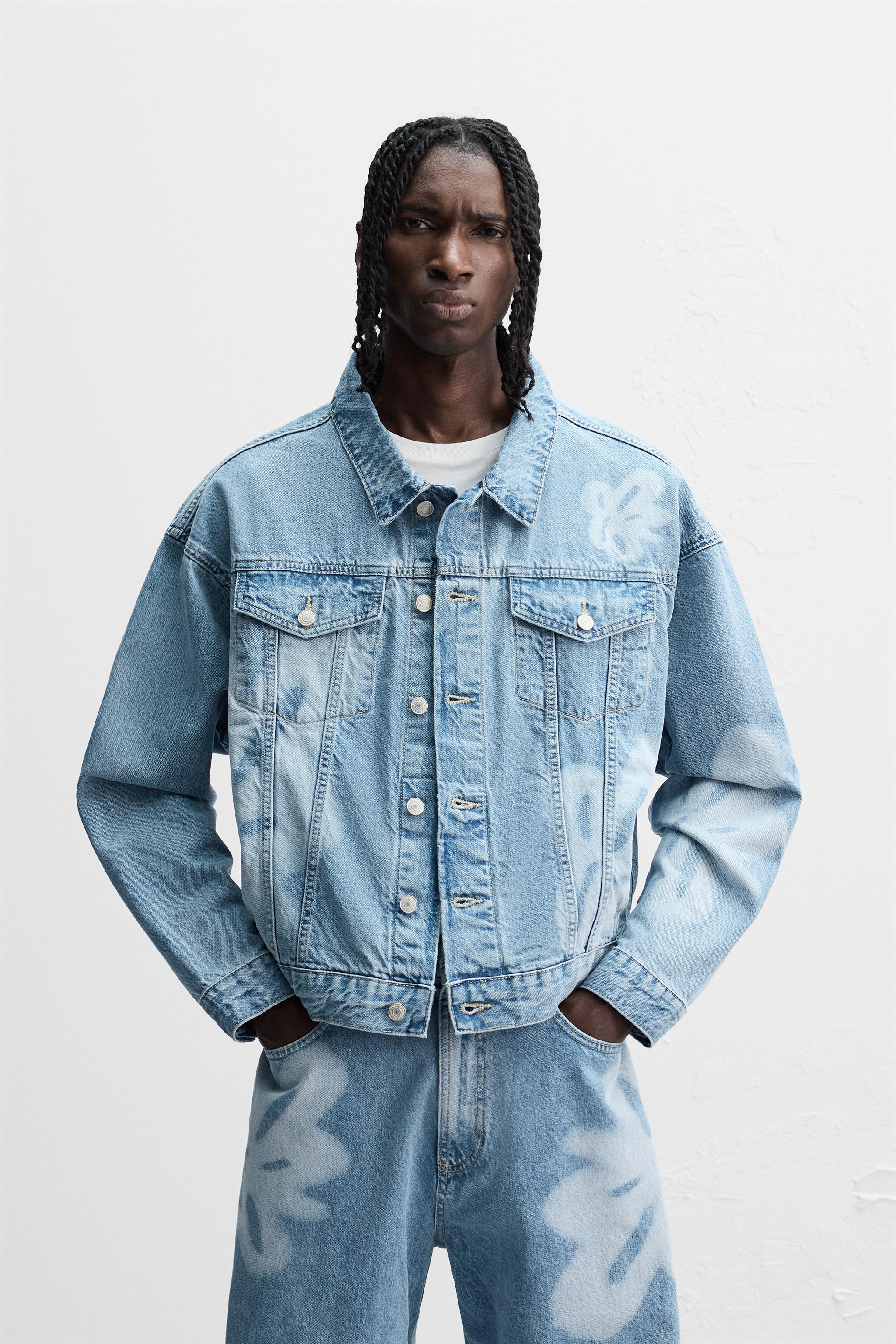 LASER PRINT DENIM JACKET Light blue ZARA South Africa