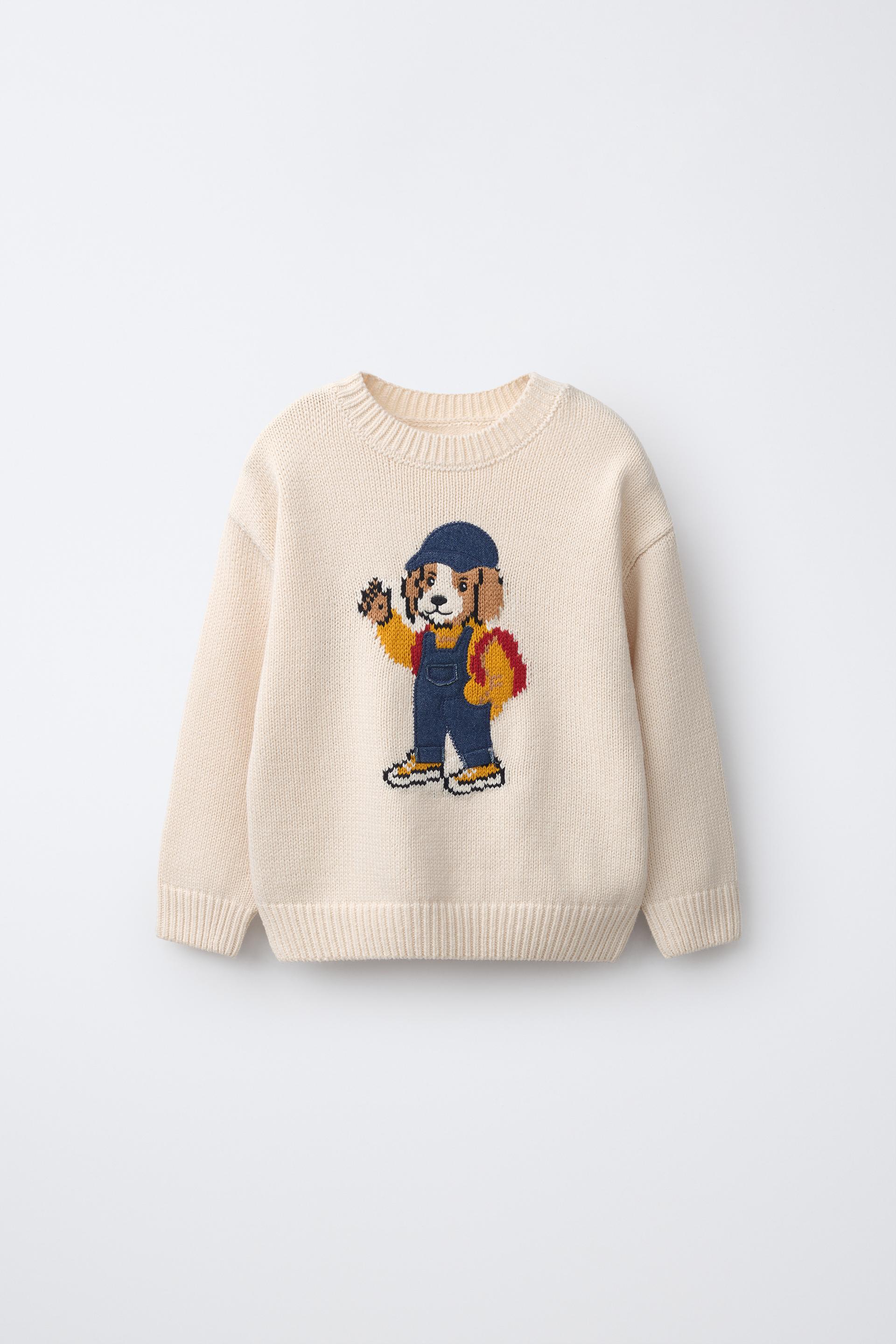Dog Embroidered Knit Jumper