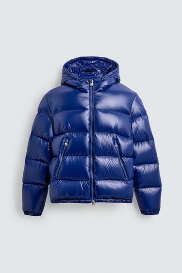 CAZADORA PLUMÍFERO 100% PLUMA WATER REPELLENT - Azul eléctrico de Zara