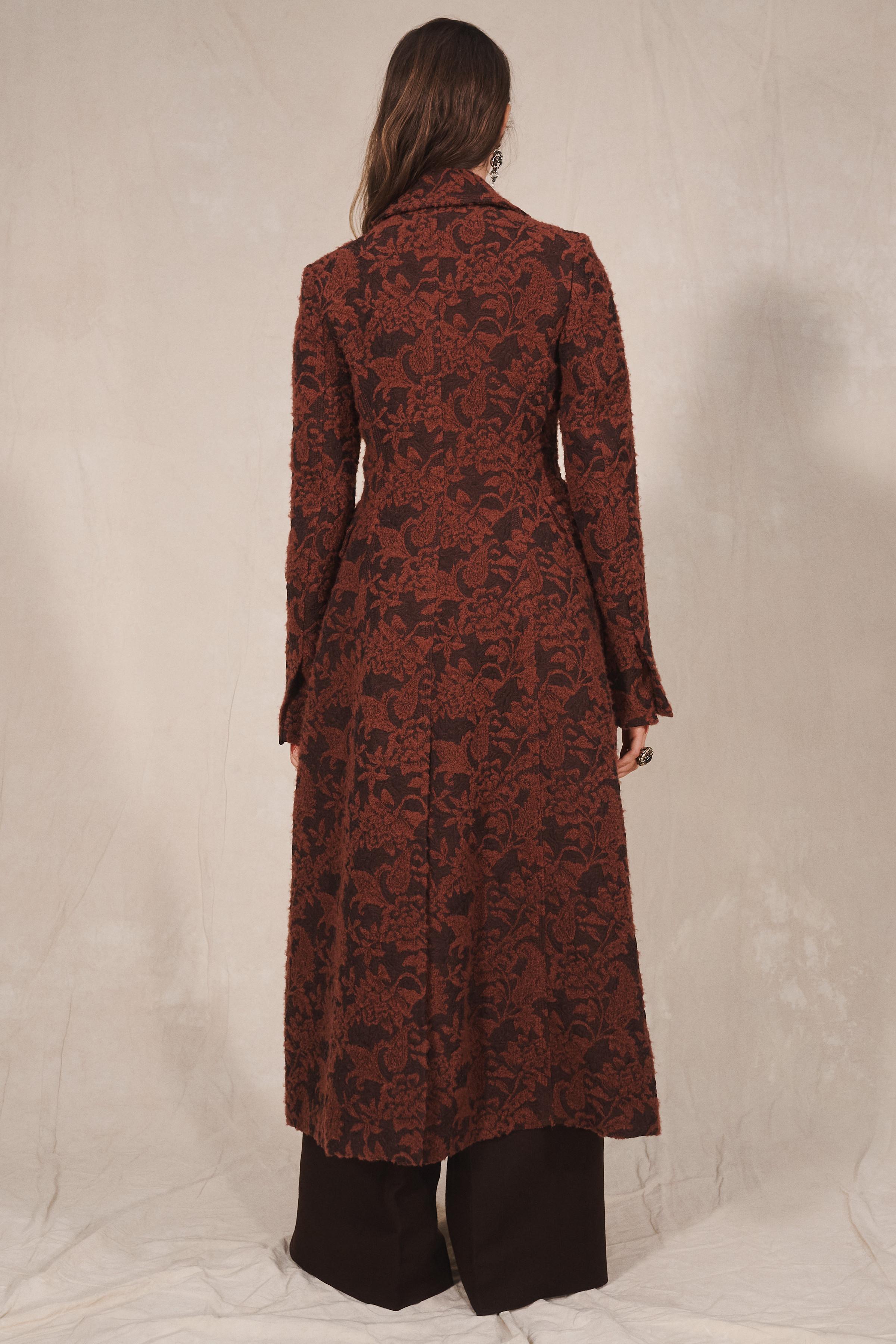 MANTEAU LONG JACQUARD AVEC LAINE ÉDITION LIMITÉE