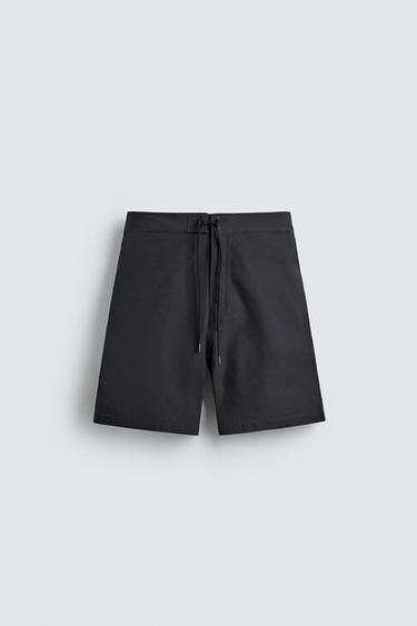 BAÑADOR LARGO CORDÓN - Marino oscuro de Zara