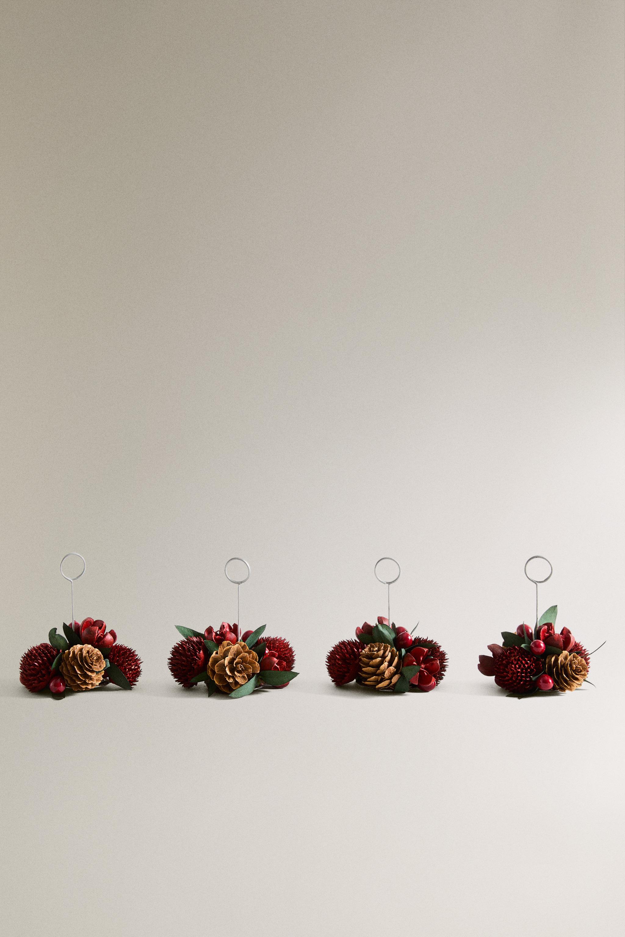 CHRISTMAS BOUQUET PLACEHOLDERS (SET OF 4)