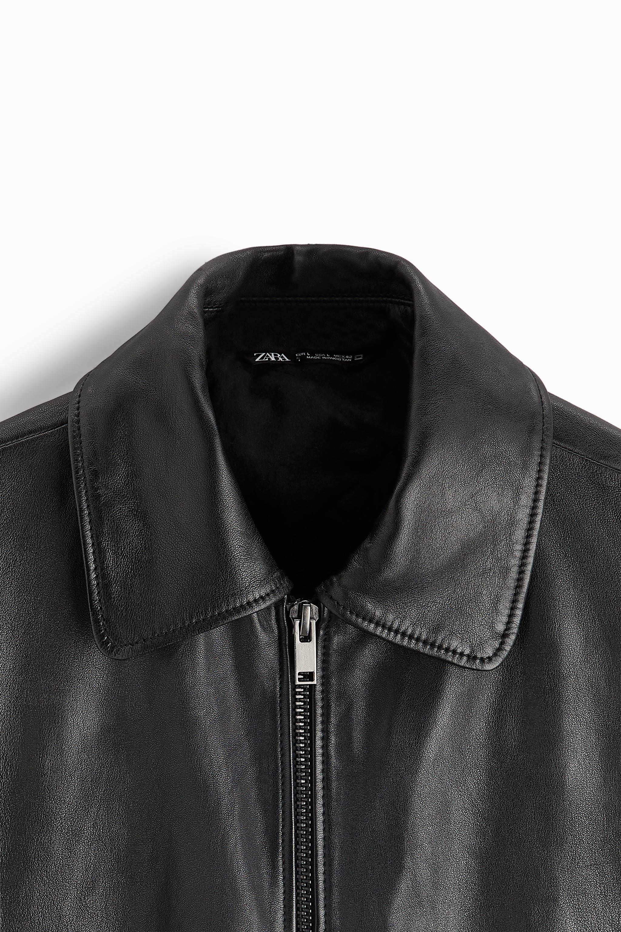 BOXY-FIT レザージャケット - ブラック | ZARA Japan / 日本