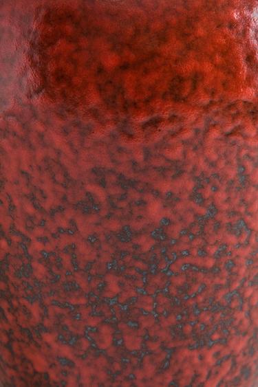 RED OVAL STONEWARE VASE - Red / Black by Zara - Image 3