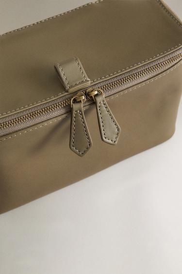 TROUSSE DE TOILETTE CUIR FORMAT MOYEN - Vert kaki de Zara - Image 5