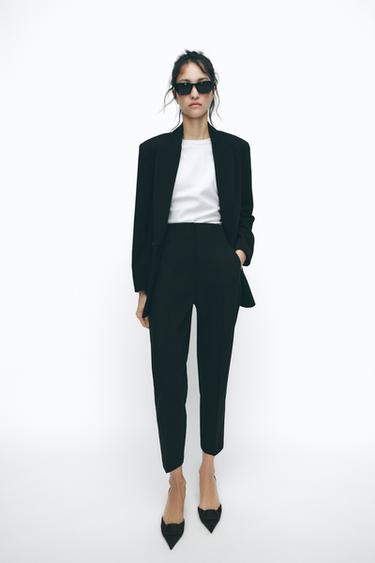 PANTALON TAILLE HAUTE - Noir de Zara