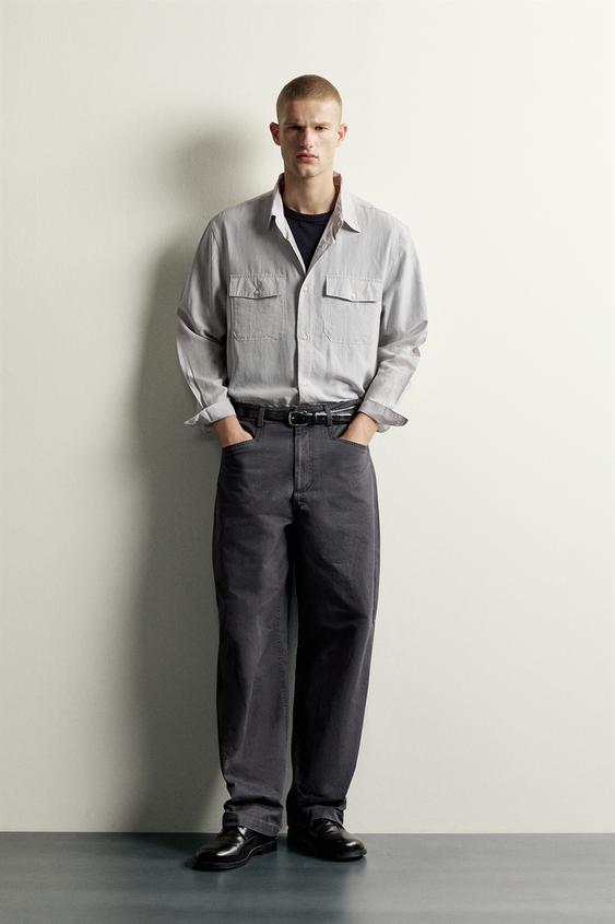 FLOWING POCKET SHIRT - Grey by Zara - Image 0