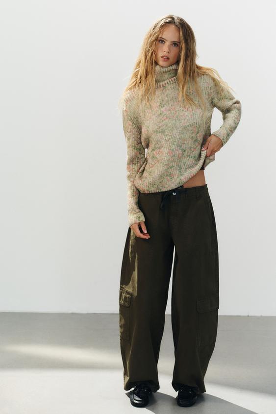 PULL EN MAILLE cannelé IMPRIMÉ FLORAL - Multicolore de Zara - Image 0