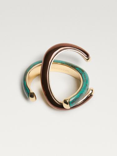 Pulsera pátina efecto bronce - Marrón de Zara