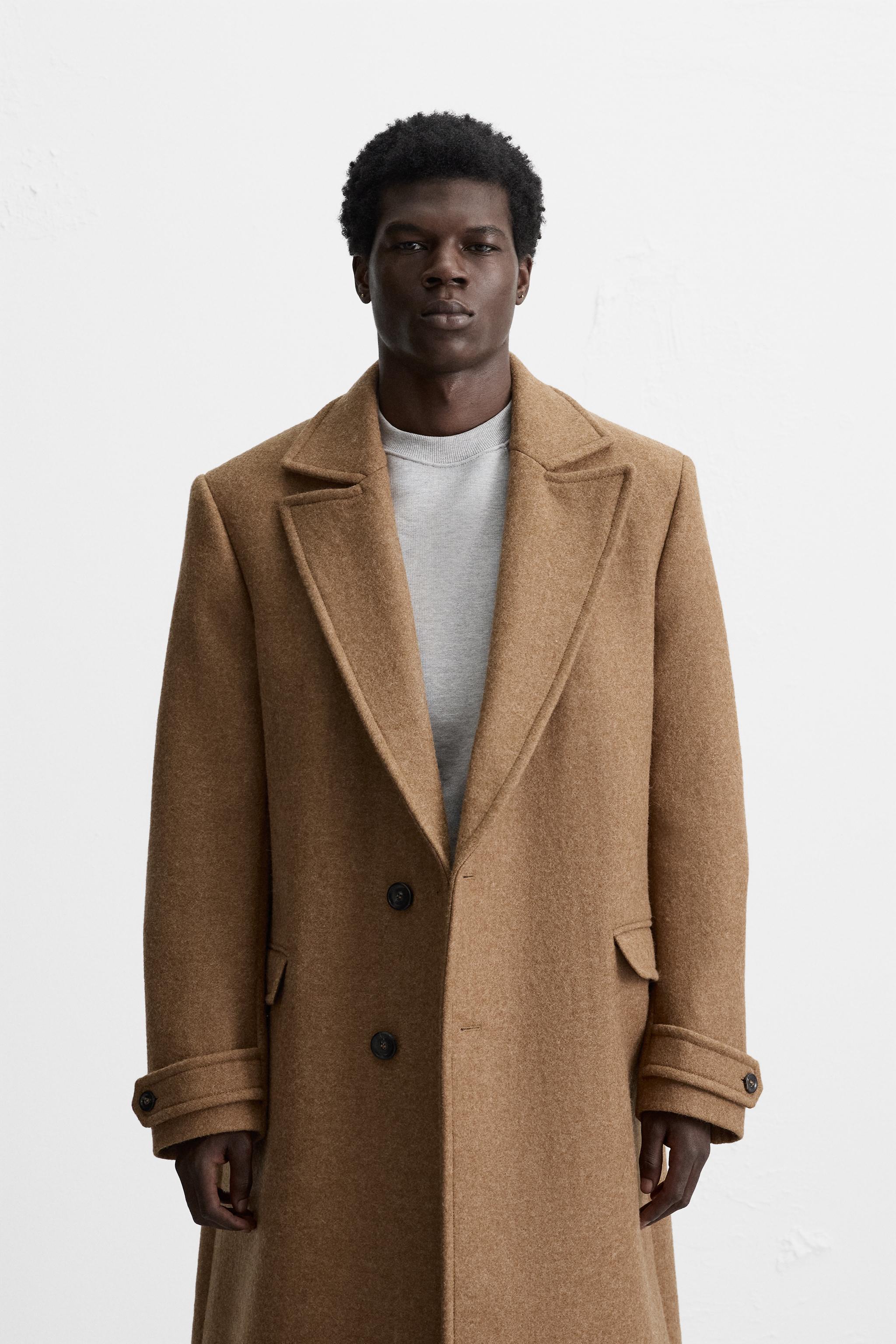 Men s Camel and Brown Coats ZARA United States