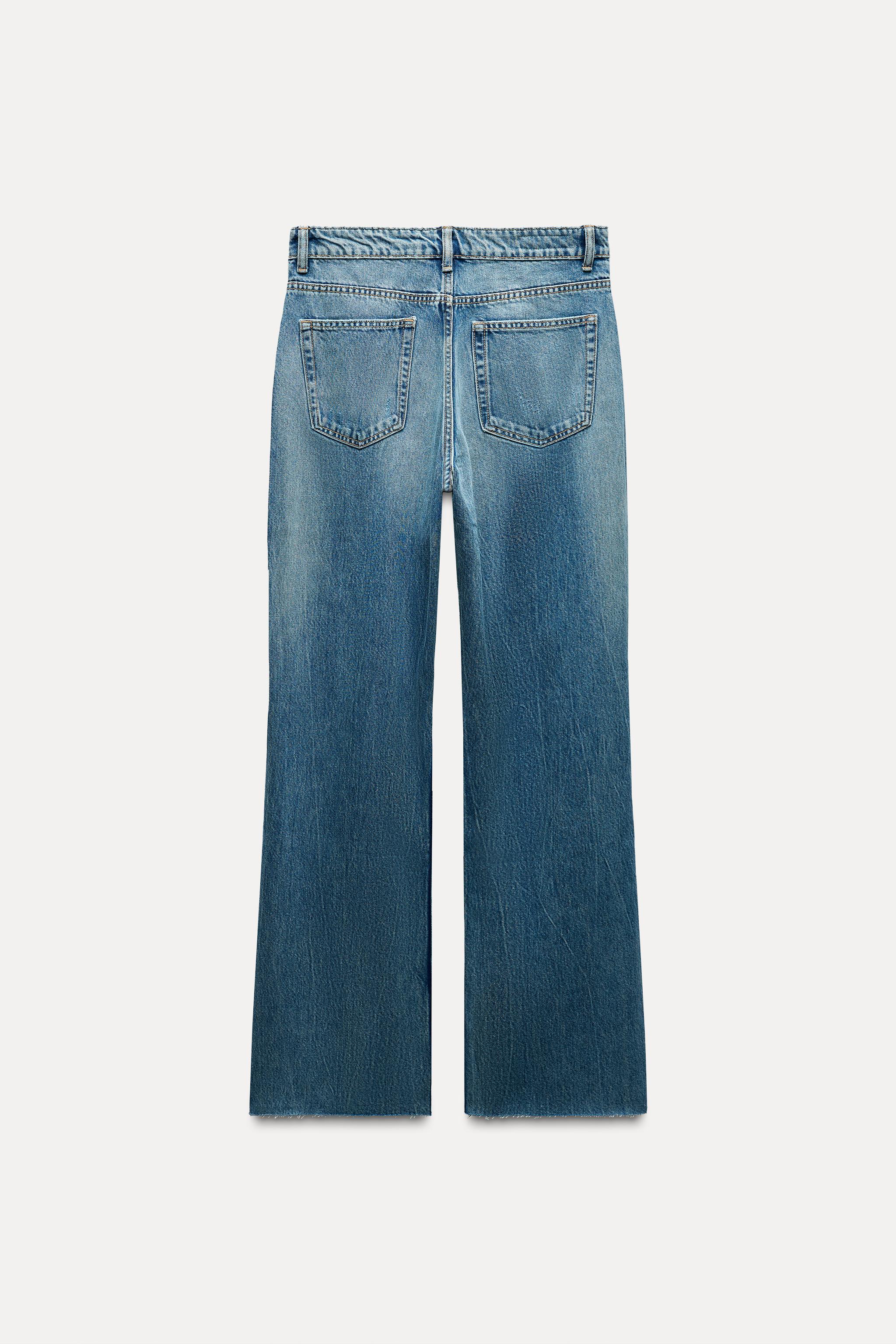 ZARA TRF CURVED ハイウエストジーンズ 8197/011 TRF CURVED HIGH-WAIST JEANS - Blue | ZARA United States