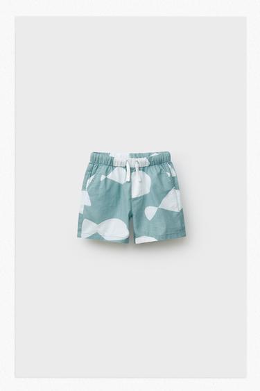 BERMUDA ESTAMPADA PECES - Azul de Zara