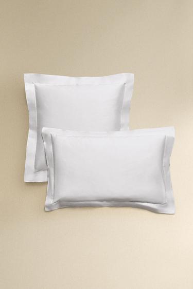 Zara THICK SATEEN PILLOWCASE (300 THREAD COUNT) – White – Slika 0