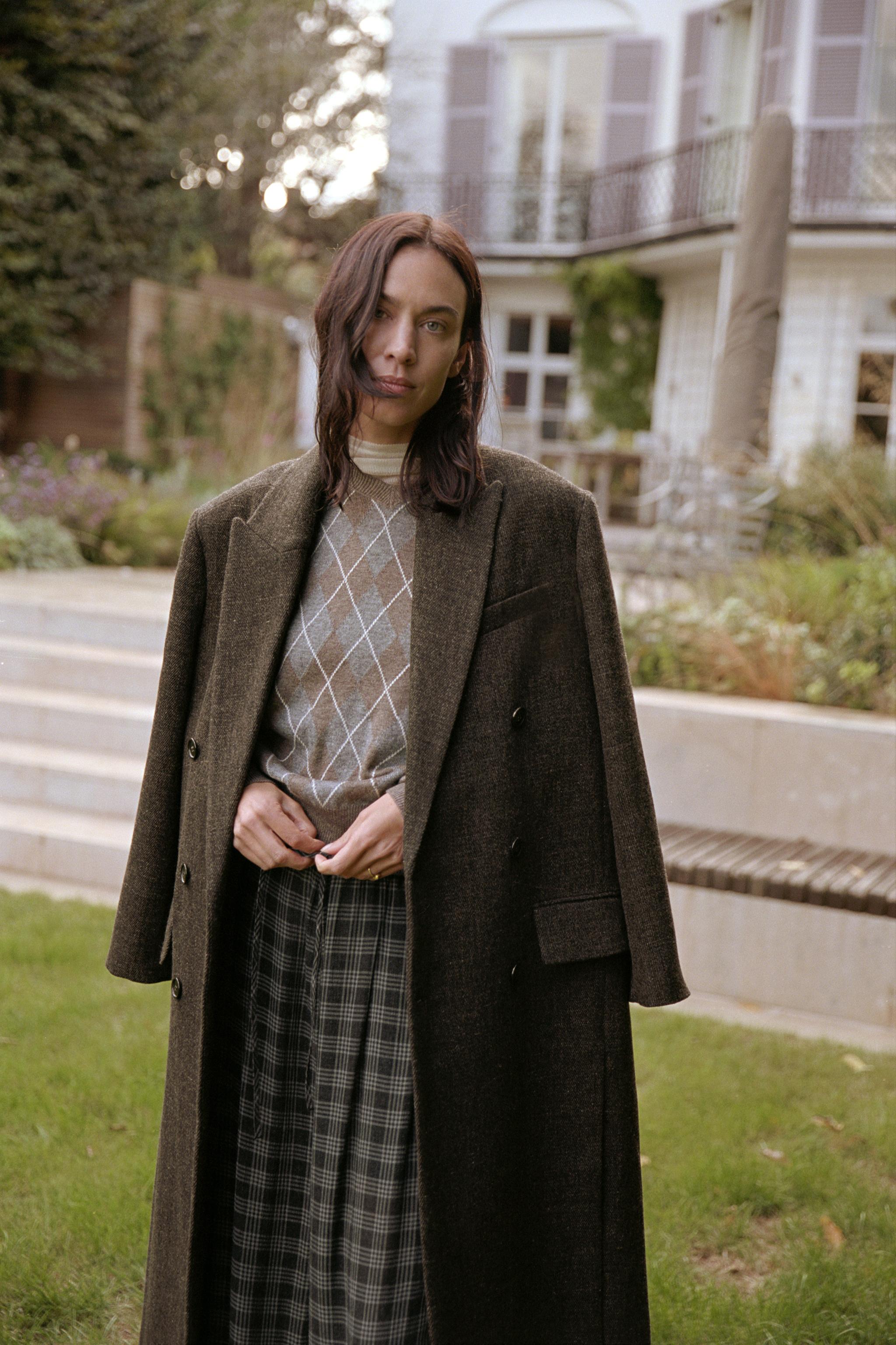 PLAID BALLOON PANTS ZW COLLECTION - Gray | ZARA United States
