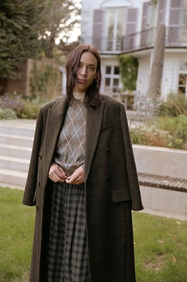 ZW COLLECTION CHECKED BLOOMER TROUSERS - Grey by Zara - Image 0