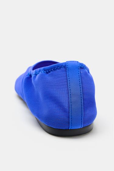 BALLERINES EN RÉSILLE - Bleu de Zara - Image 6
