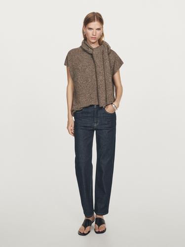 Zara Straight-leg high-waist jeans - Blue