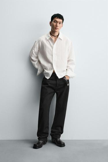 IRREGULAR STRIPE FLOWING SHIRT - striped by Zara - Image 0