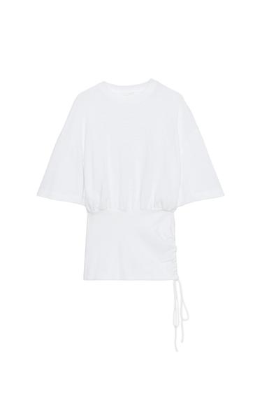 SLUB KNIT TOP WITH SASH - White by Zara