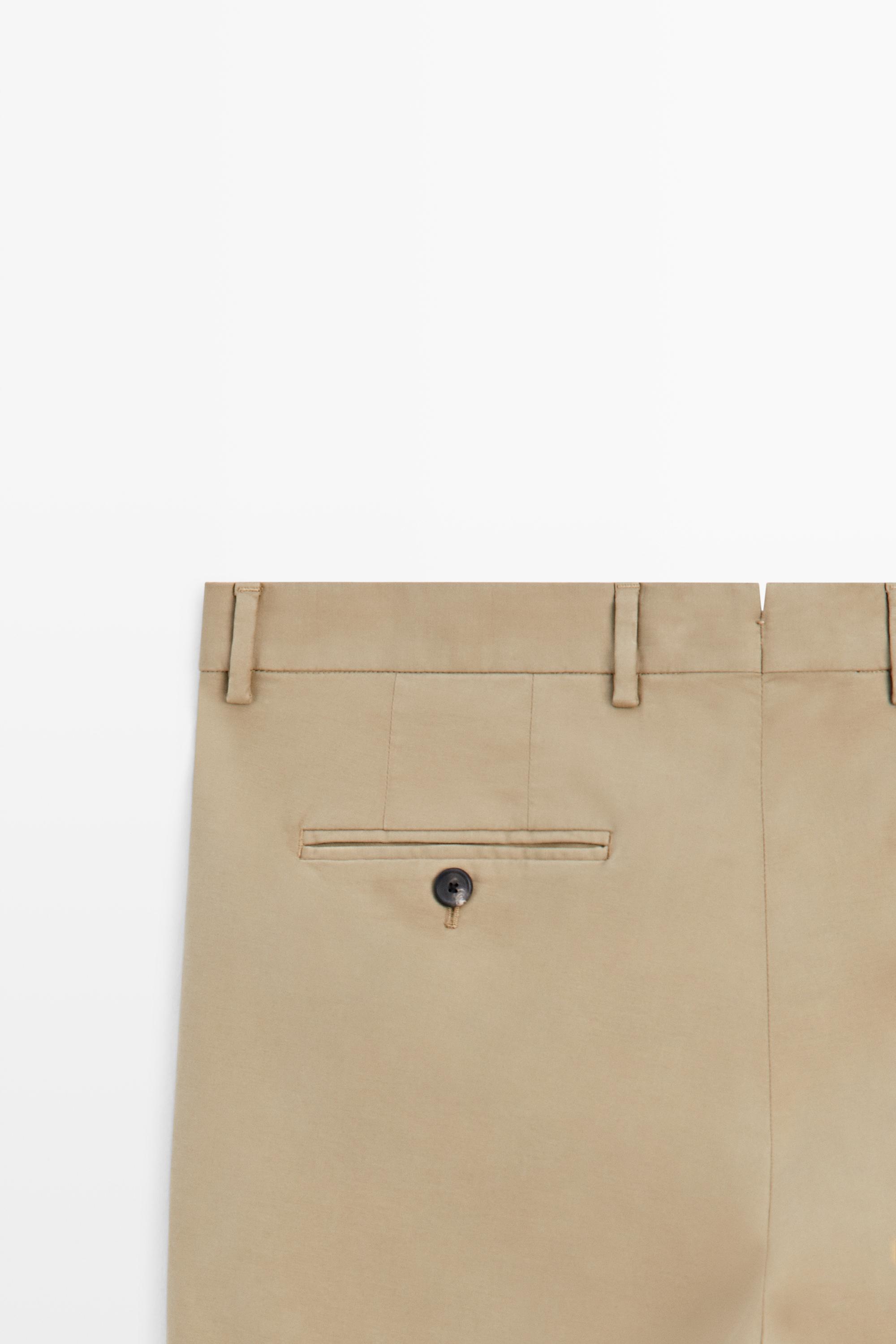 100% cotton slim fit pants