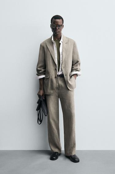 BLAZER بدلة 100% كتان مغسول - فيسون الخاص بـ Zara - صورة 0