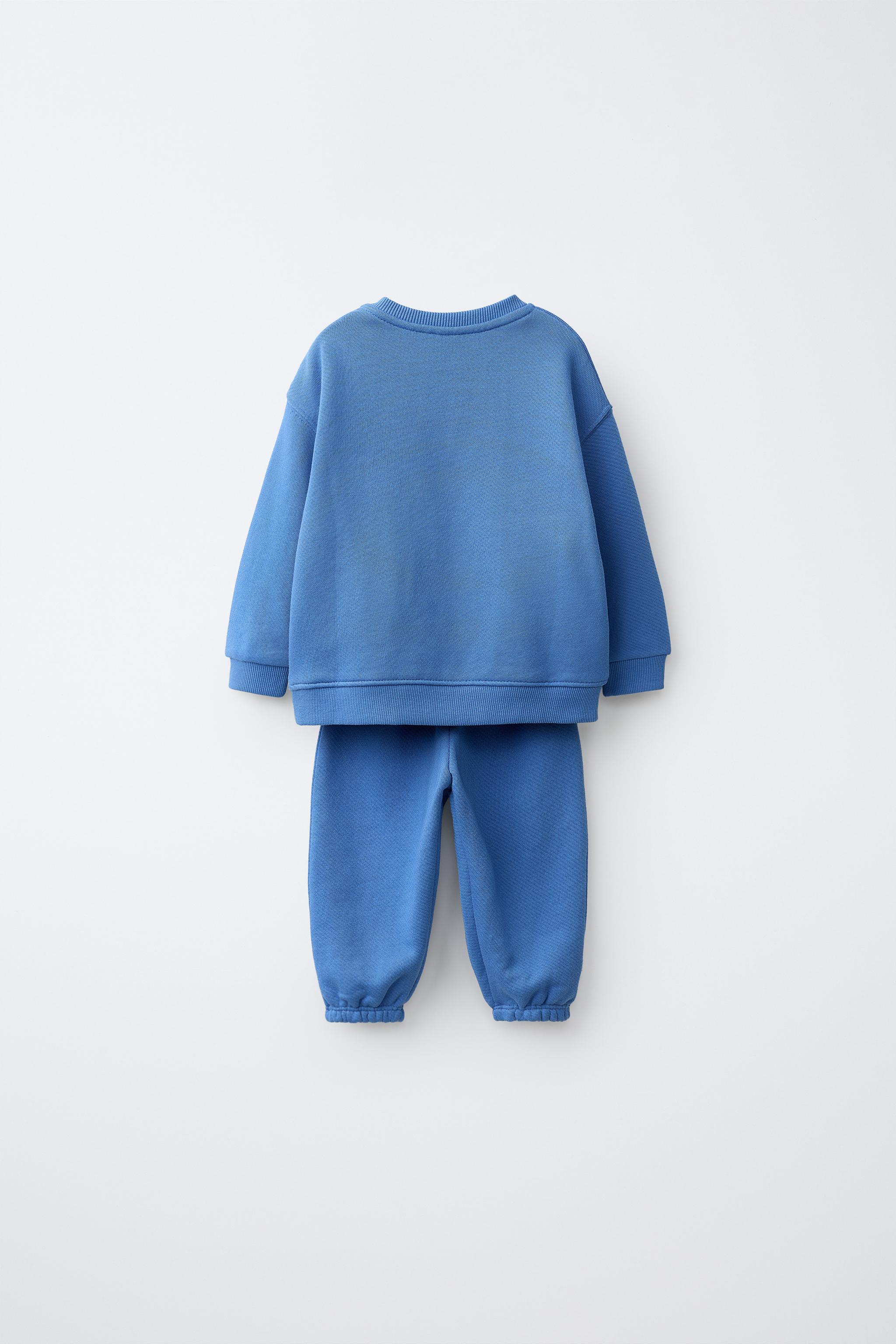 Детские свитеры Zara TEXT SWEATSHIRT AND JOGGER PANTS SET — фото 3