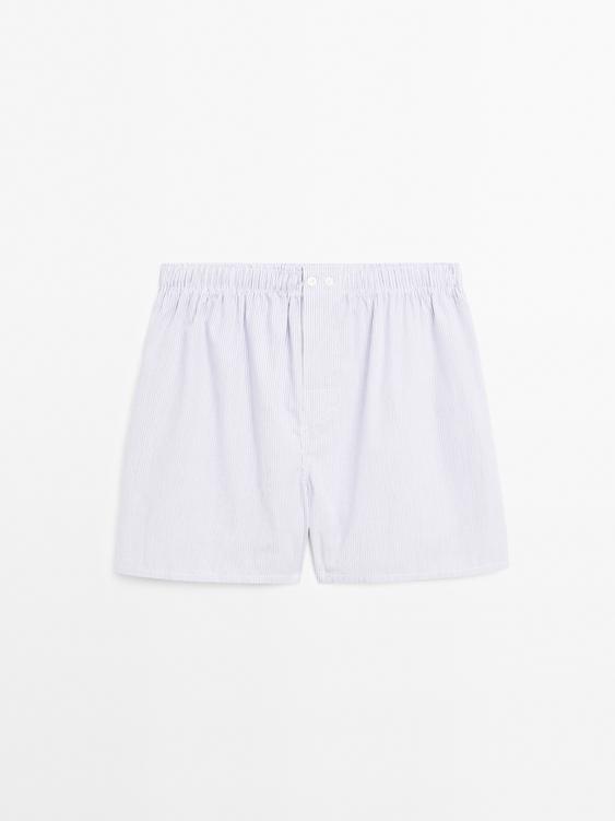 Double stripe print boxers