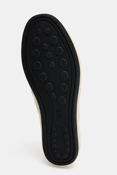 SOFT LEATHER DERBY SHOES - white by Zara - Image 4