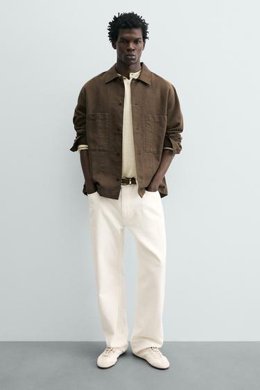 Zara KOŽNE PATIKE – Bela – Slika 0