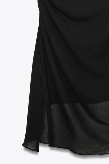 SEMI-SHEER HALTER TOP - Black by Zara - Image 7