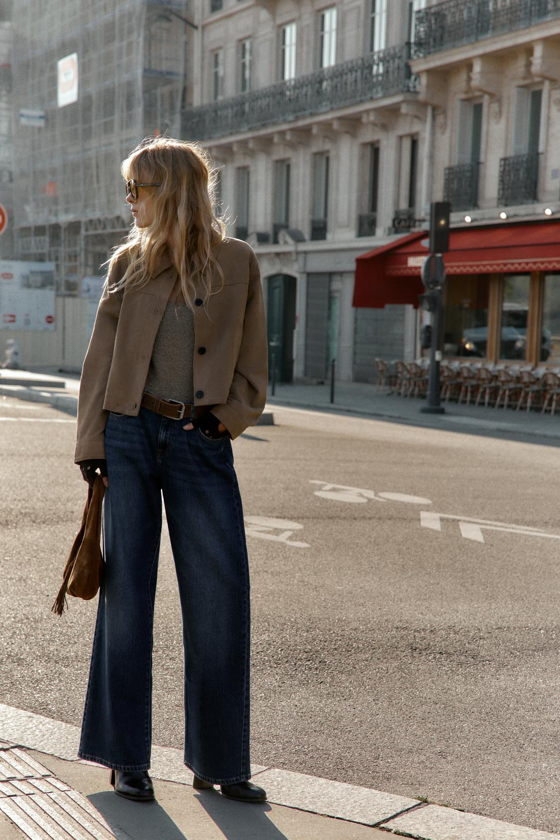 100% LEATHER SHIRT COLLAR JACKET