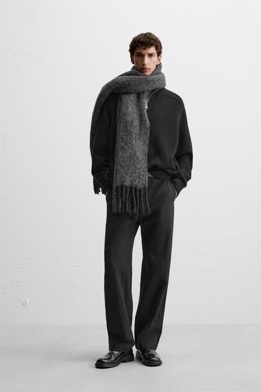 PANTALÓN ESTRUCTURA RAYAS - Negro de Zara - Imagen 0