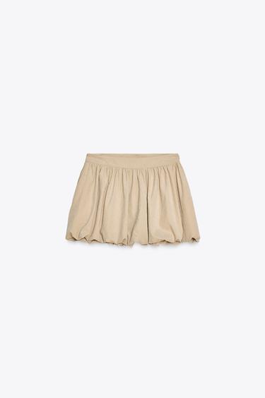 BALLOON MINI SKIRT - Sand by Zara - Image 3