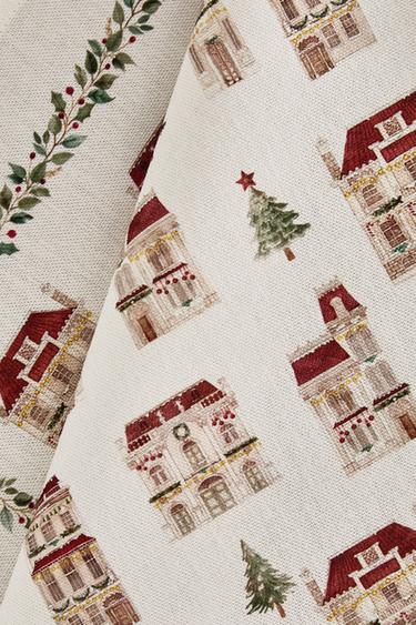 PACK OF COTTON CHRISTMAS HOUSE TEA TOWELS (PACK OF 2) - Red by Zara - Image 2