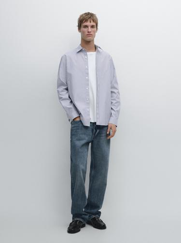 Camisa oxford 100% algodón - Marino de Zara - Imagen 0